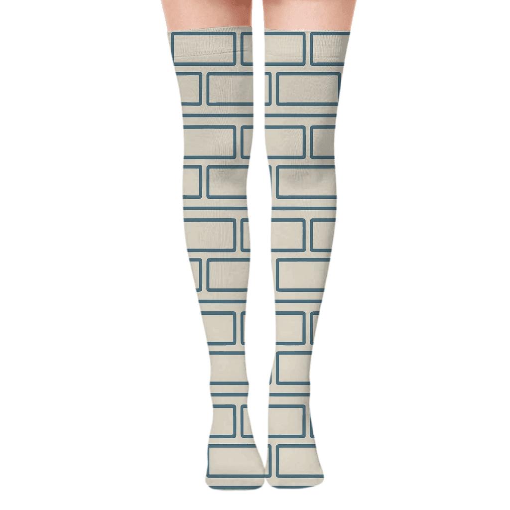 Tiny Brick Slip Repeat custom over-the-knee socks
