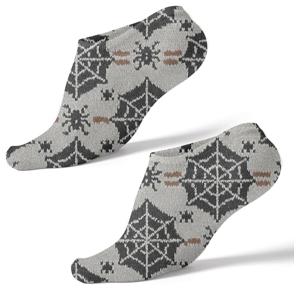 Knitted Spider Web Lattice premium sports ankle socks