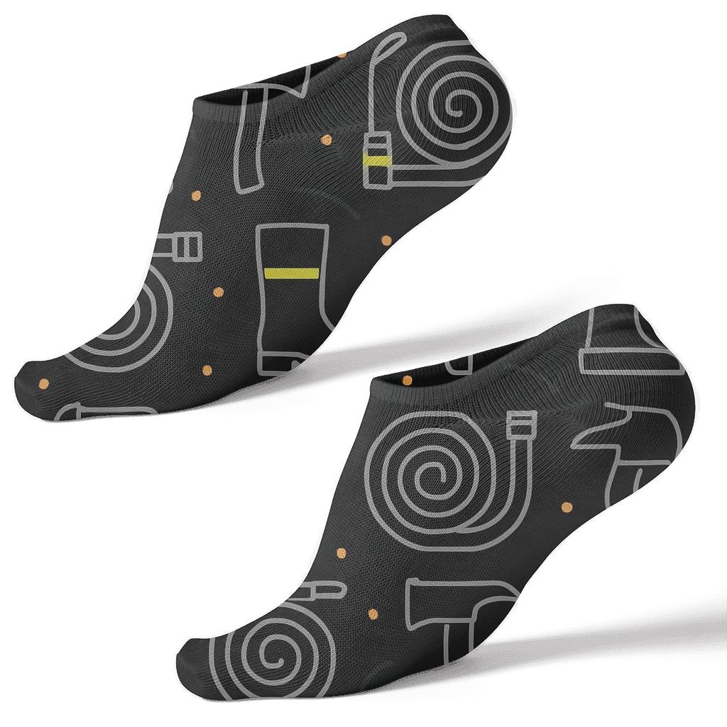 Turnout Gear Grid, Fire Fighter Edition comfortable cotton ankle socks
