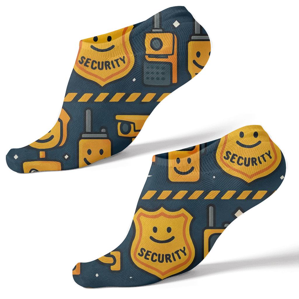 Night Shift Tiles For The Security Guard soft everyday ankle socks