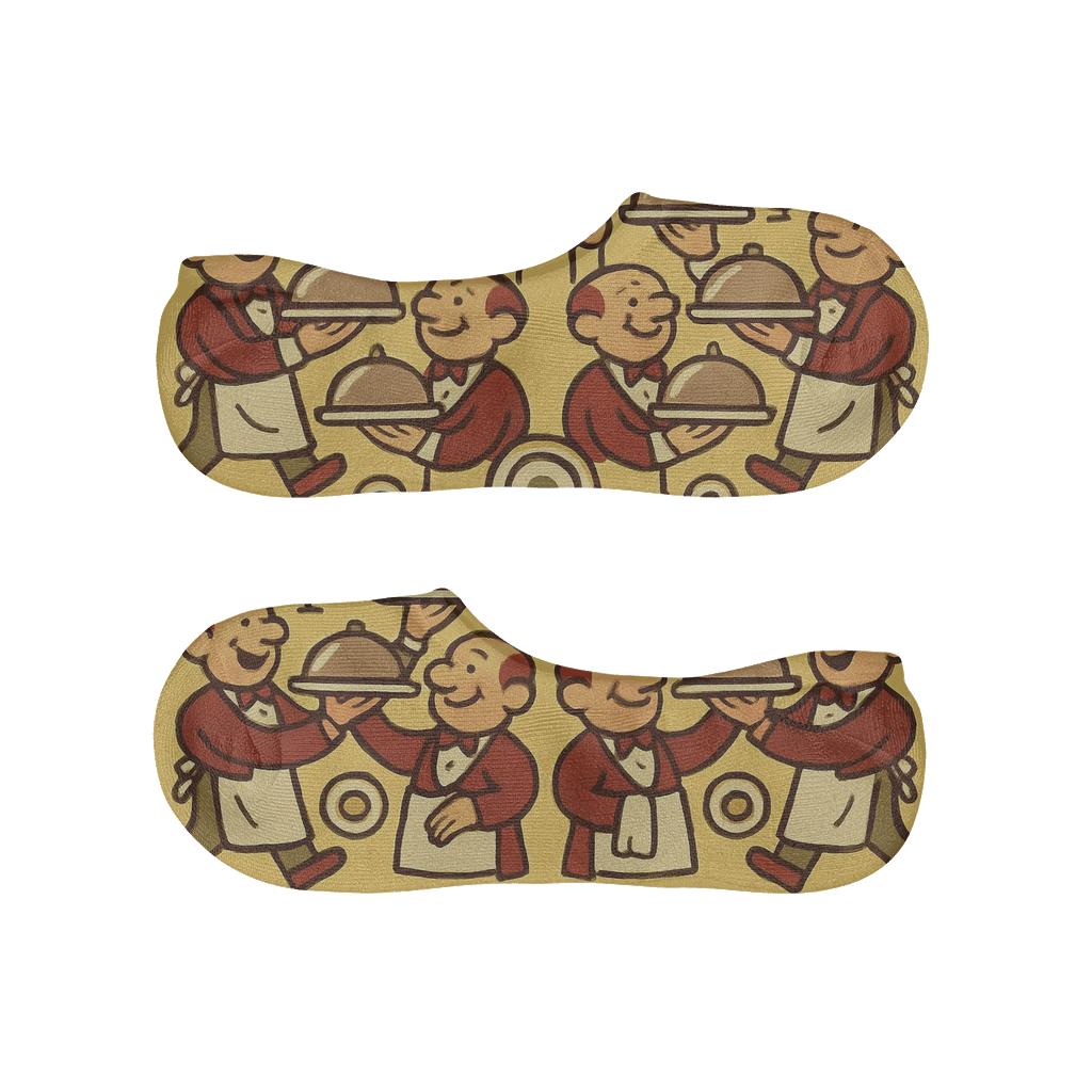 Restaurant Manager Service Parade Tessellation soft cotton no-show socks