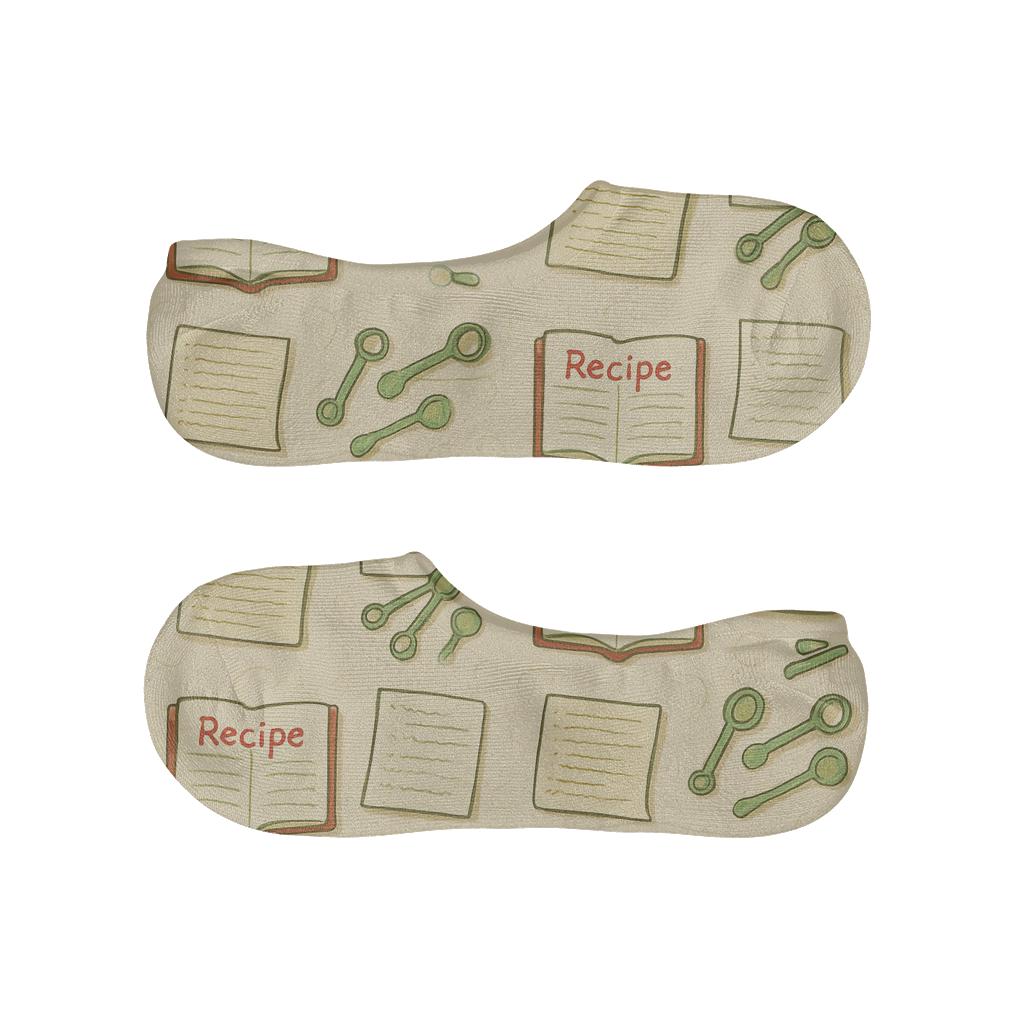 Recipe Note Tiles For The Cook Collection soft cotton no-show socks