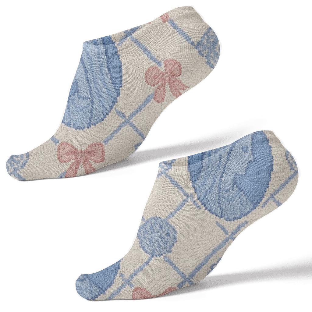 Knitted Illusion Bonnet Lattice, Mary Edition unique graphic ankle socks