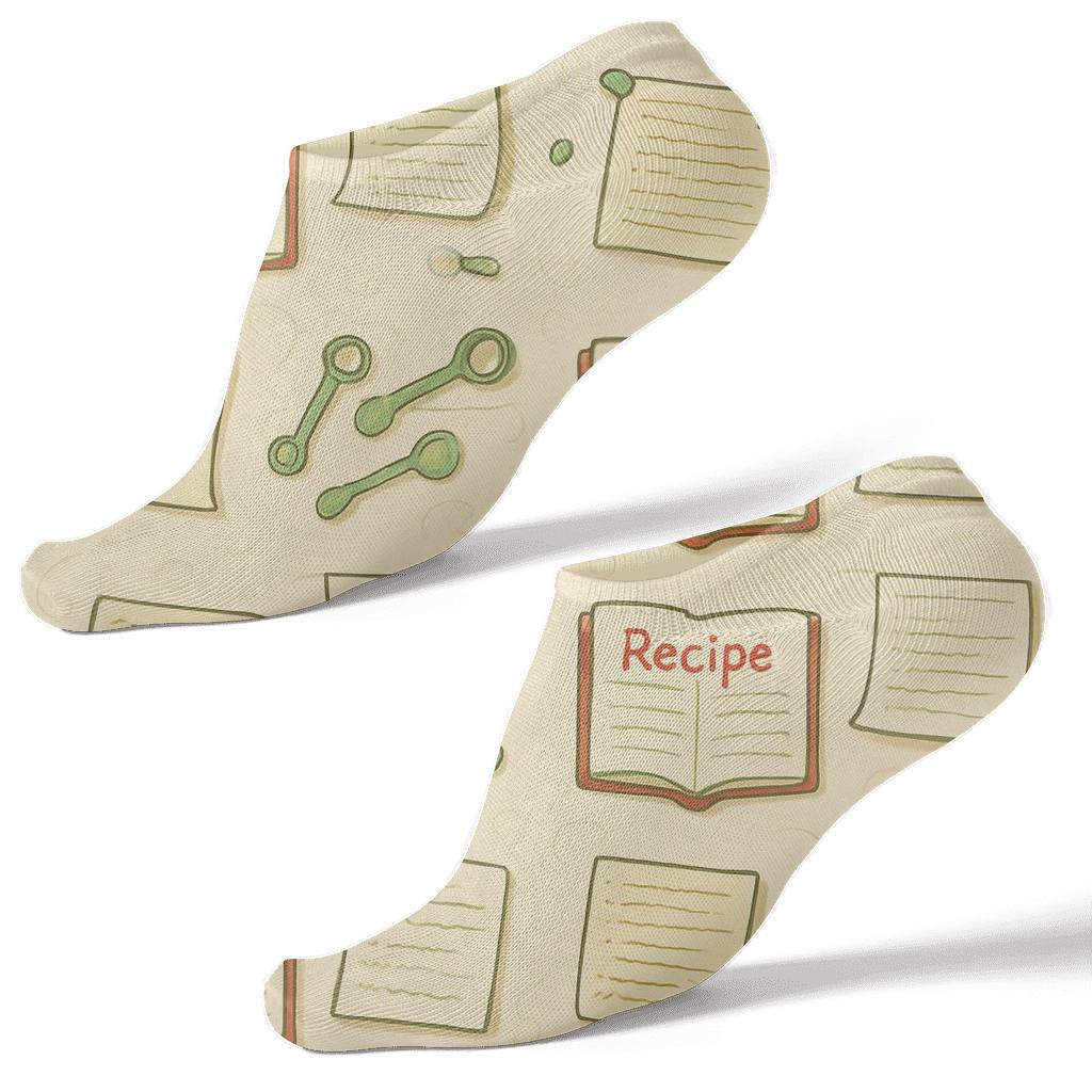 Recipe Note Tiles For The Cook Collection unique graphic ankle socks