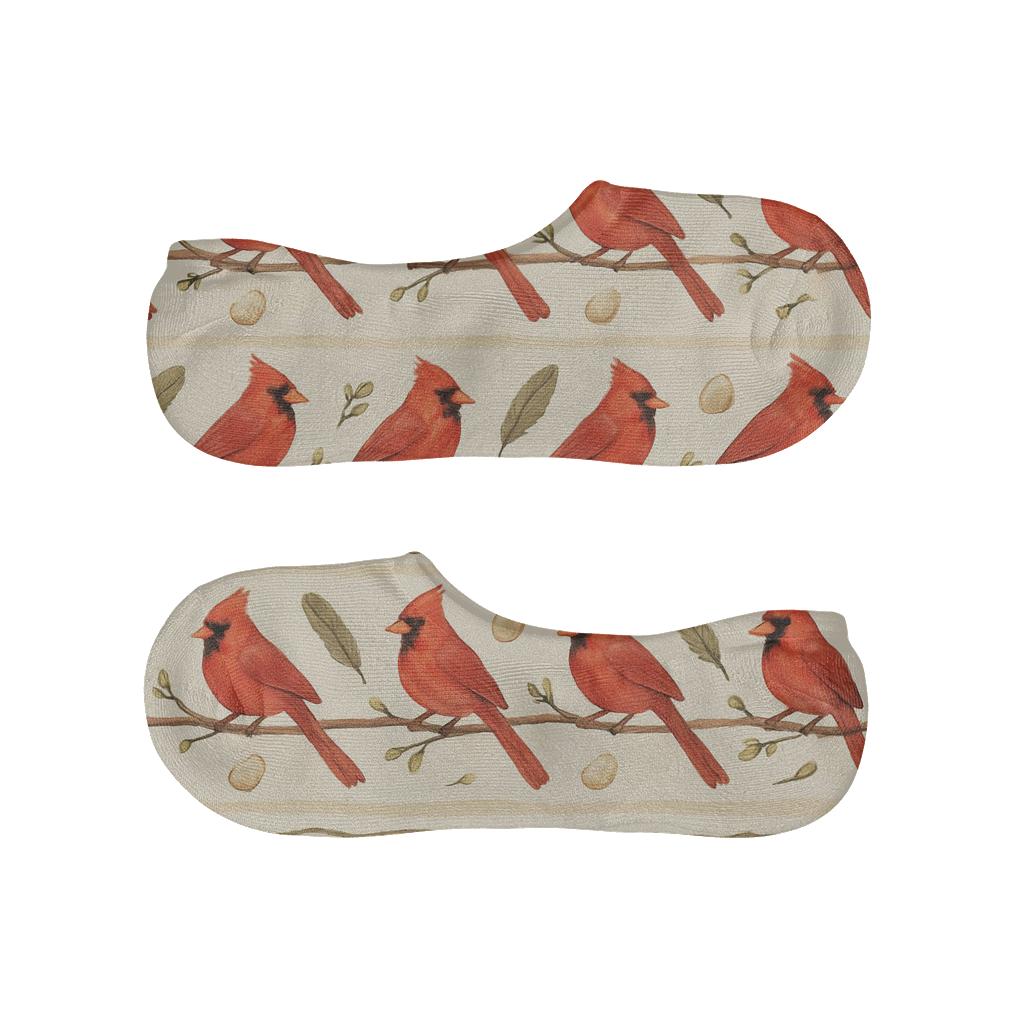 Scarlet Cardinal Branch Band Repeat comfortable invisible socks