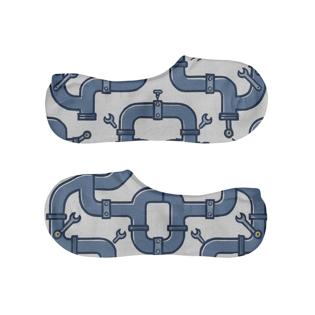 Pipe Lattice In Plumber Workshop Calm low cut no-show socks