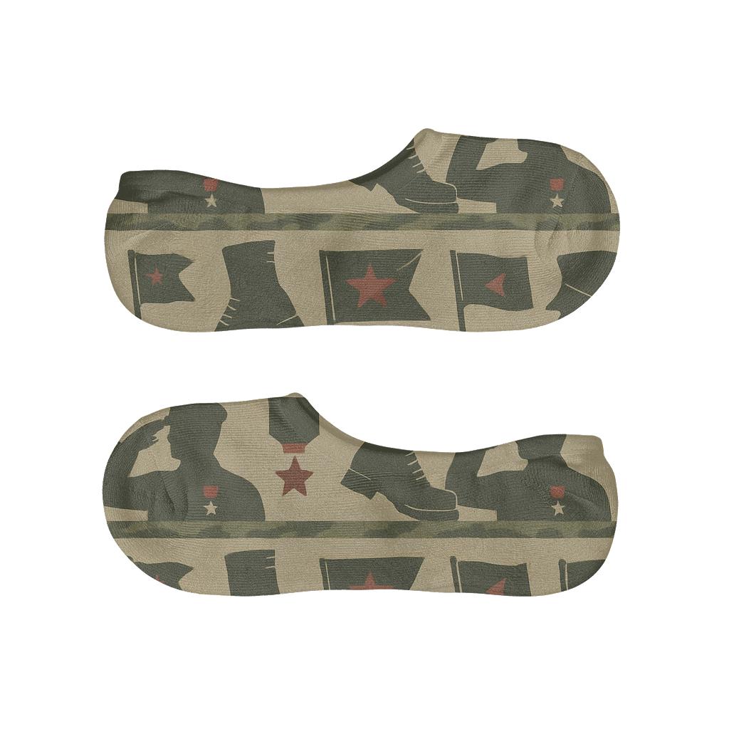 Vintage Parade Poster Soldier Pattern Bands trendy no-show sock styles