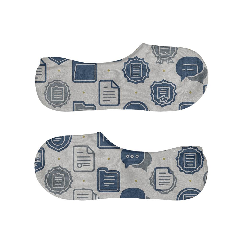 Community Support Lattice With Probation Officer Icons breathable no-show socks