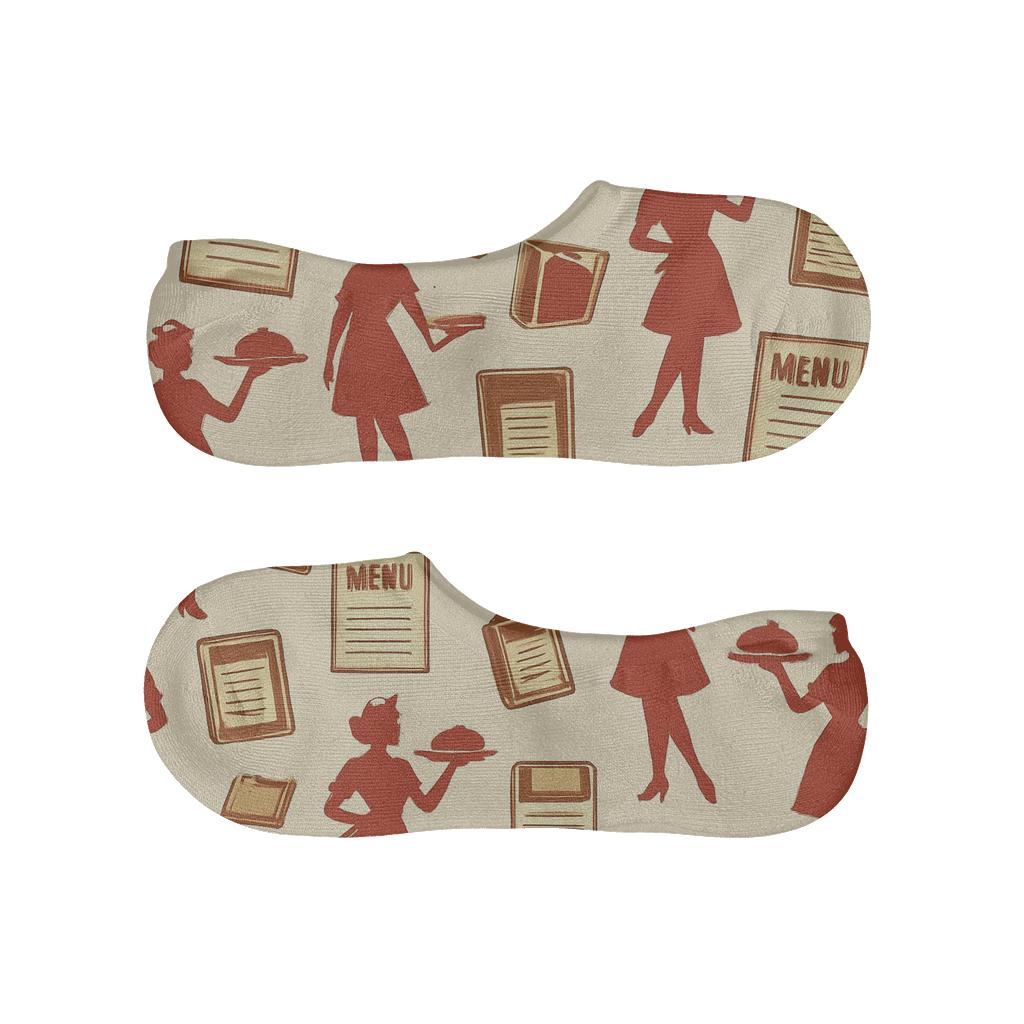 Menu Board Lattice With Waitress Silhouettes trendy no-show sock styles