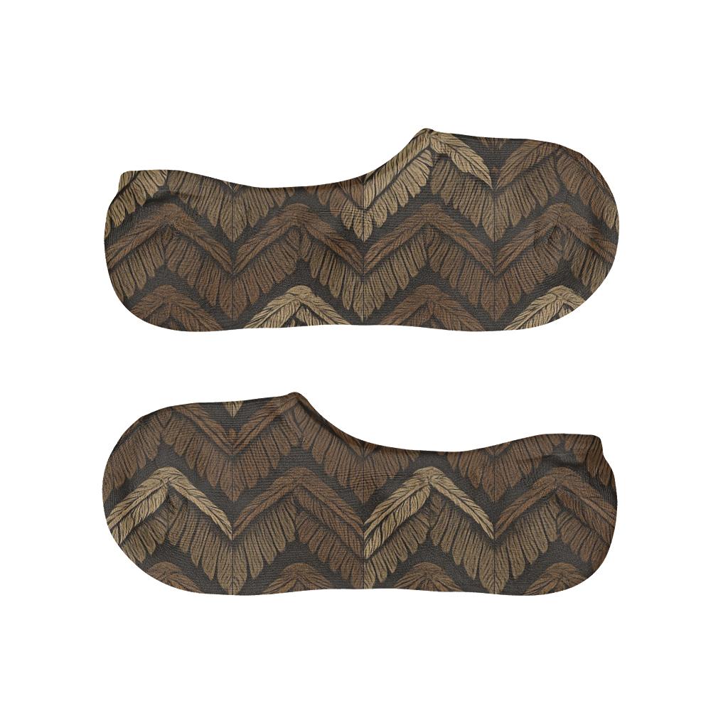 Eagle Wing Chevron Armor On Charcoal Background trendy no-show sock styles