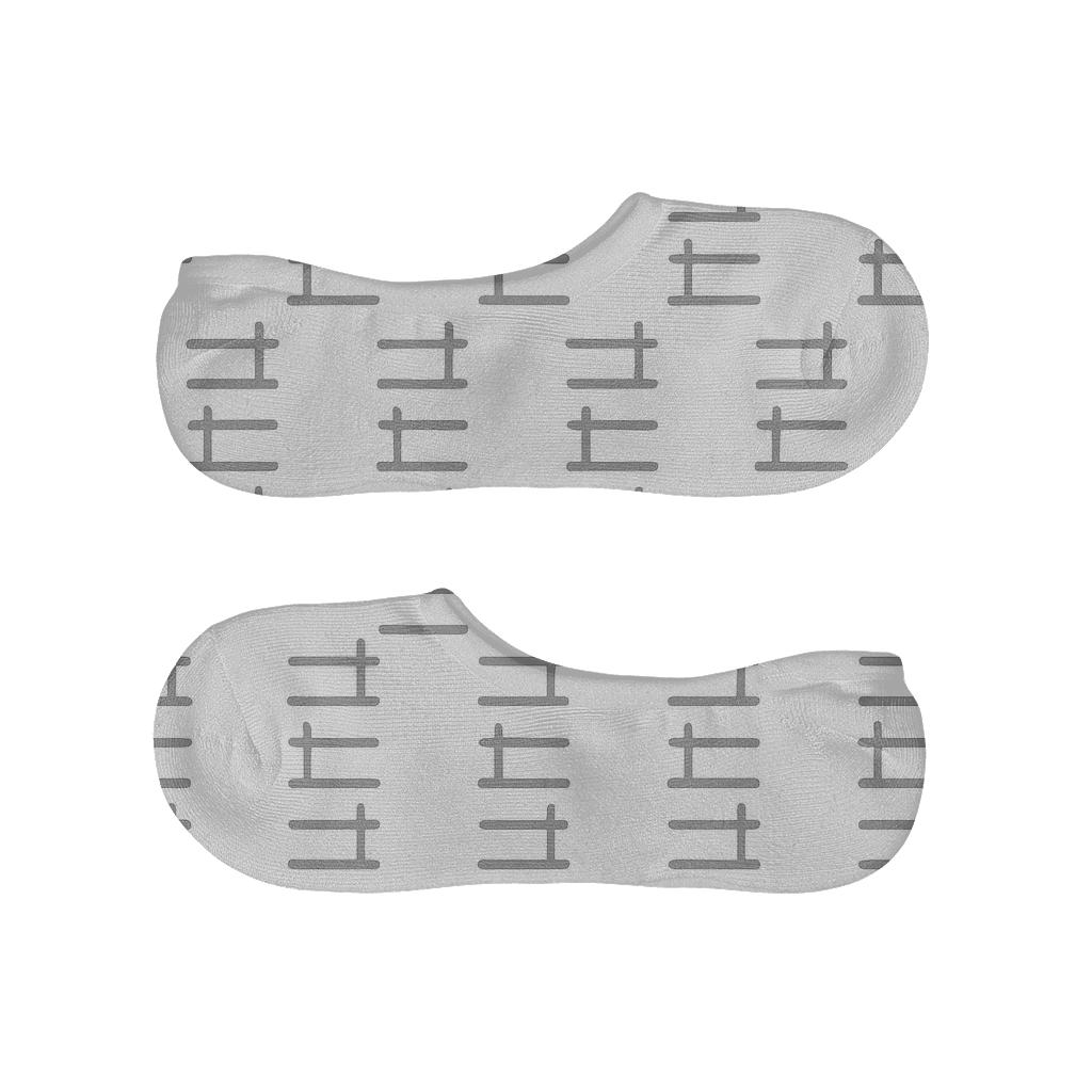 Parallel Step Rung Matrix soft cotton no-show socks