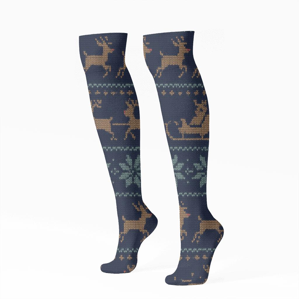 Knitted Nordic Bands Rudolph premium sports knee-high socks
