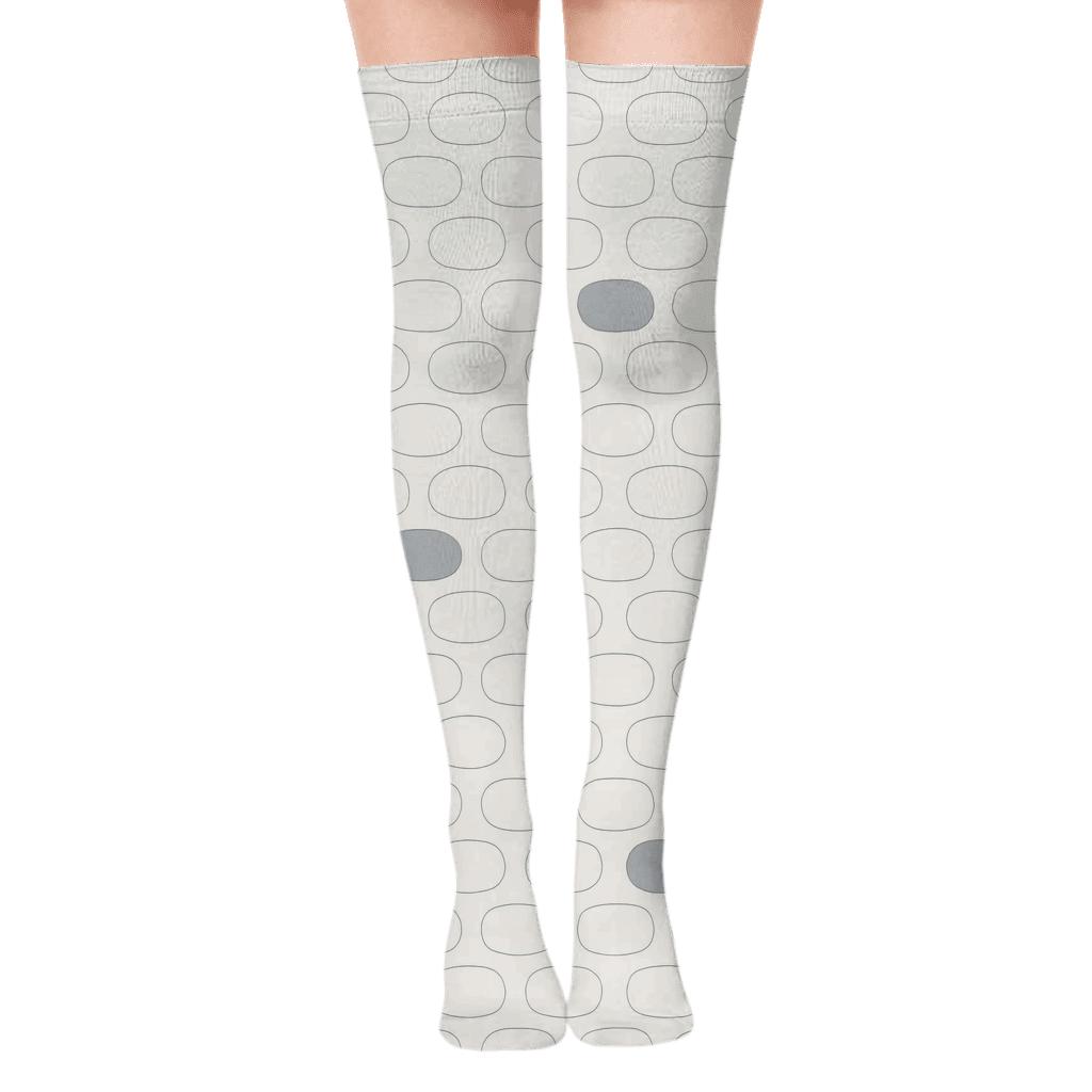Offset Pebble Lattice soft everyday over-the-knee socks
