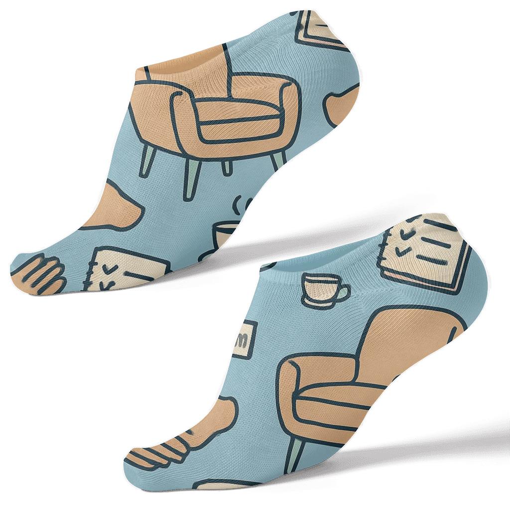 Notebooks And Therapy Chairs With Counselor Calm premium sports ankle socks