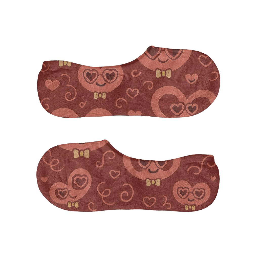Heart Parade With Valentines Infinity Heart Confetti breathable no-show socks