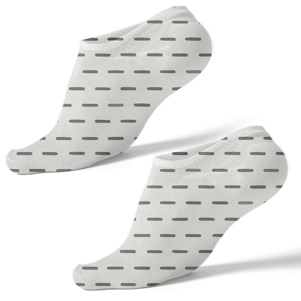 Offset Dash Lattice designer print ankle socks