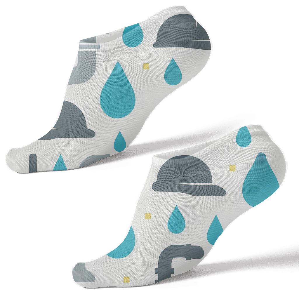 Tool Silhouettes In Plumber Minimal Grid stylish athletic ankle socks