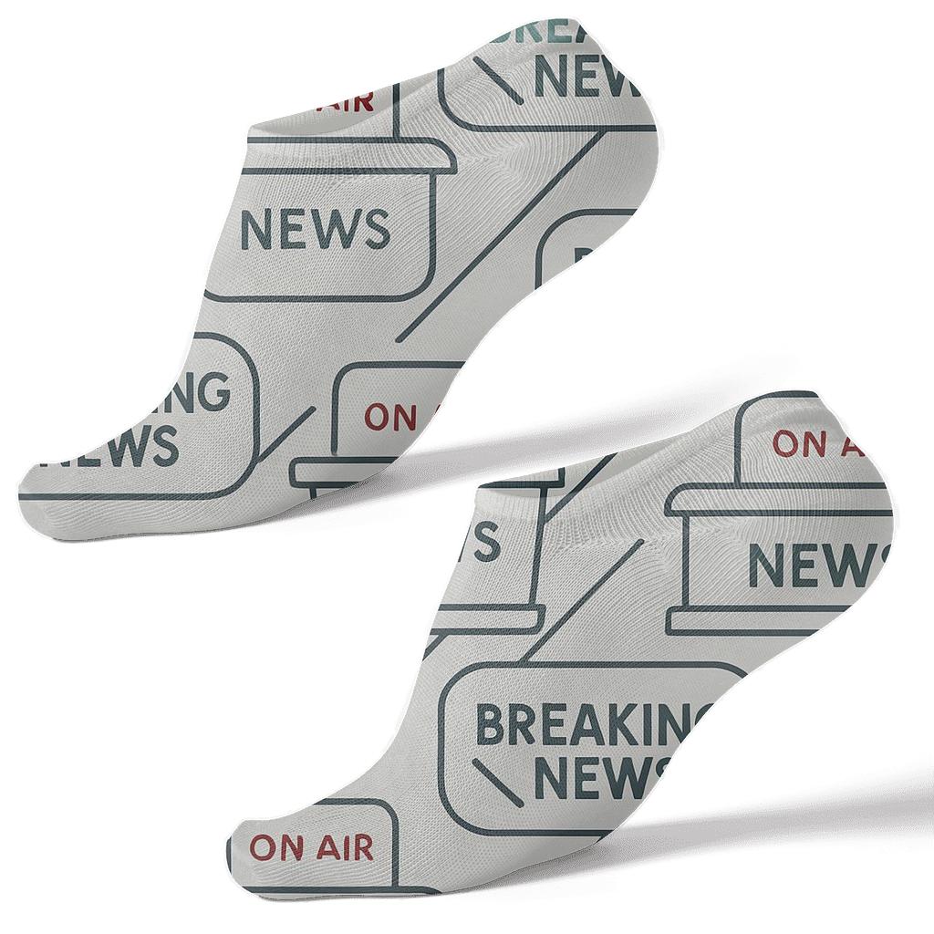 Teleprompter Tessellation For News Anchor Chic stylish athletic ankle socks