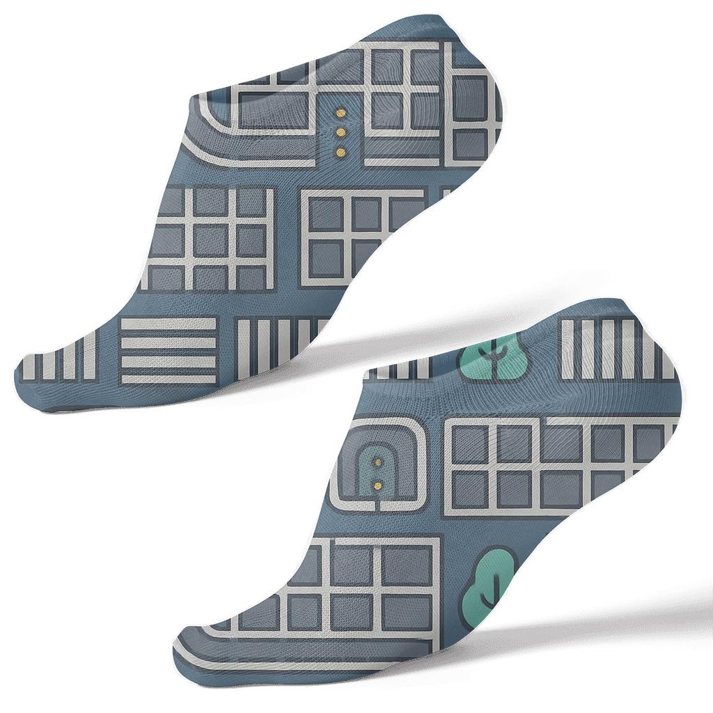 City Block Ribbons For The Urban Planner personalized ankle socks