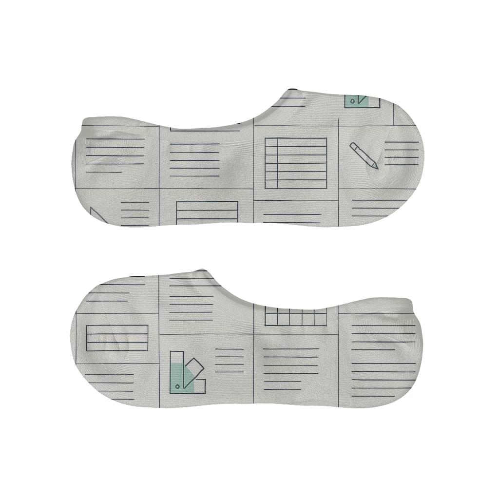 Grid Notes With Graphic Designer Calm comfortable invisible socks