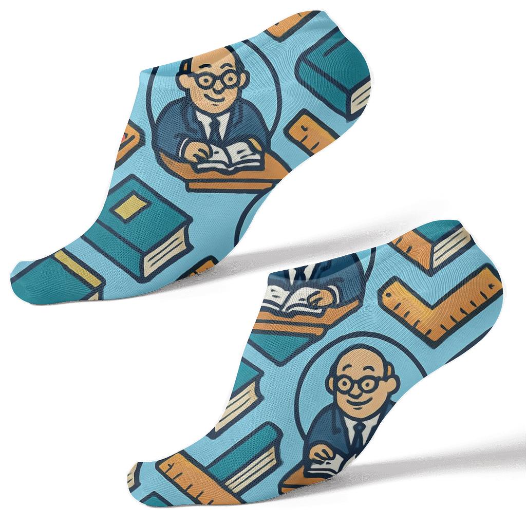 Textbook Chevron With School Principal Spotlight custom ankle socks