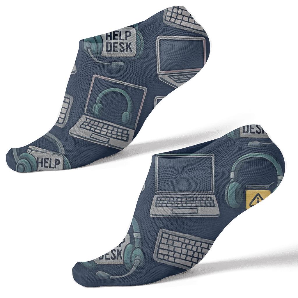 Circuit Patchwork For It Support Specialist soft everyday ankle socks