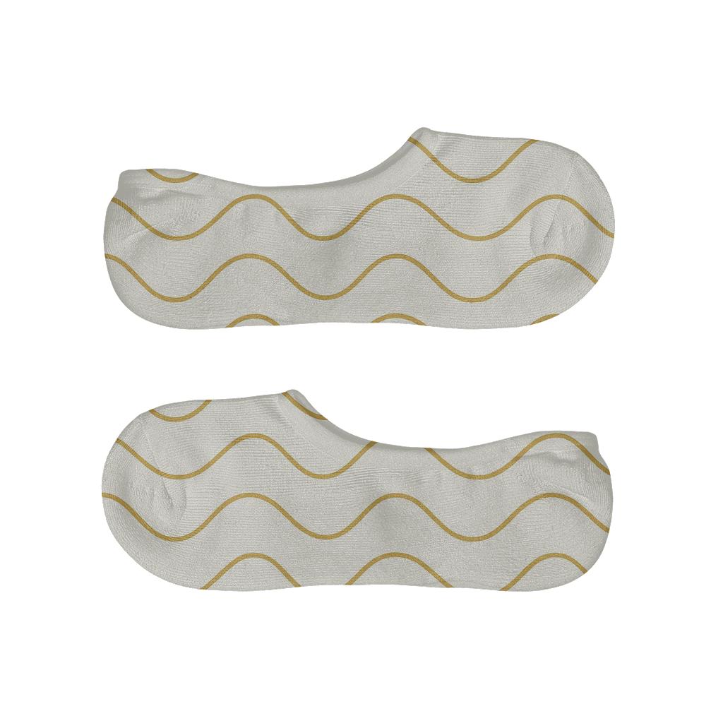 Quiet Wave Repeat Ribbons comfortable invisible socks