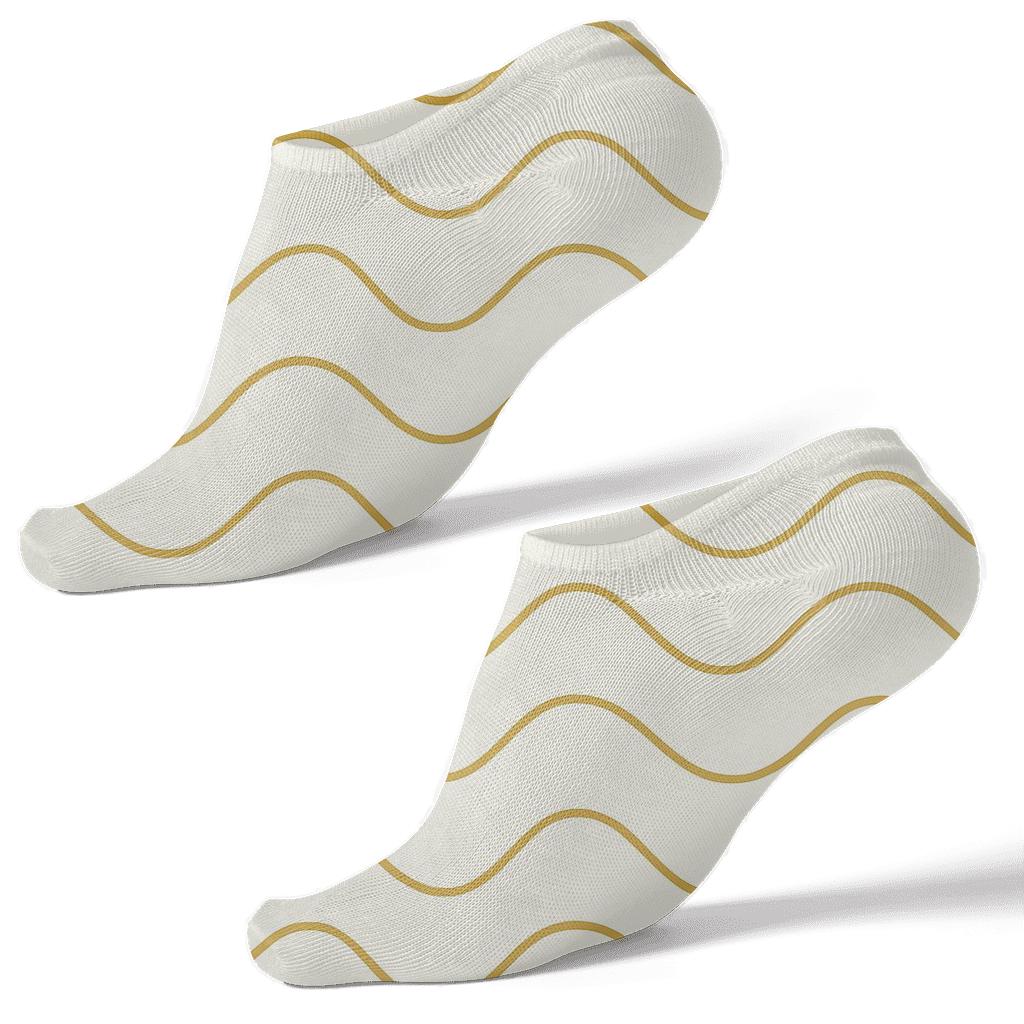 Quiet Wave Repeat Ribbons stylish athletic ankle socks