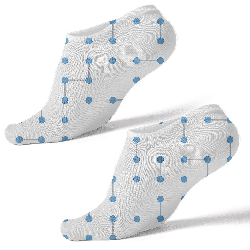 Dot Relay Crosslink Grid custom ankle socks