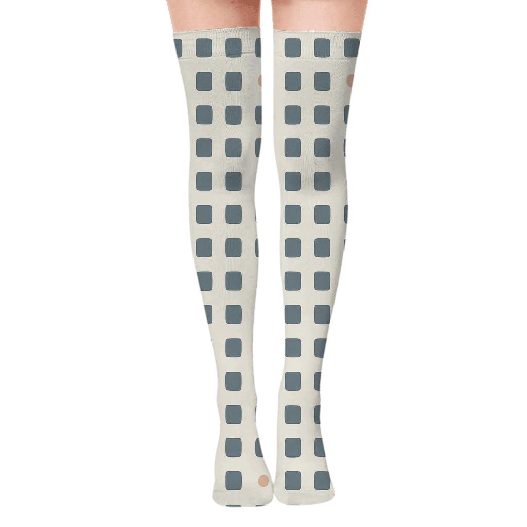 Crater Pebble Microgrid premium cozy over-the-knee socks