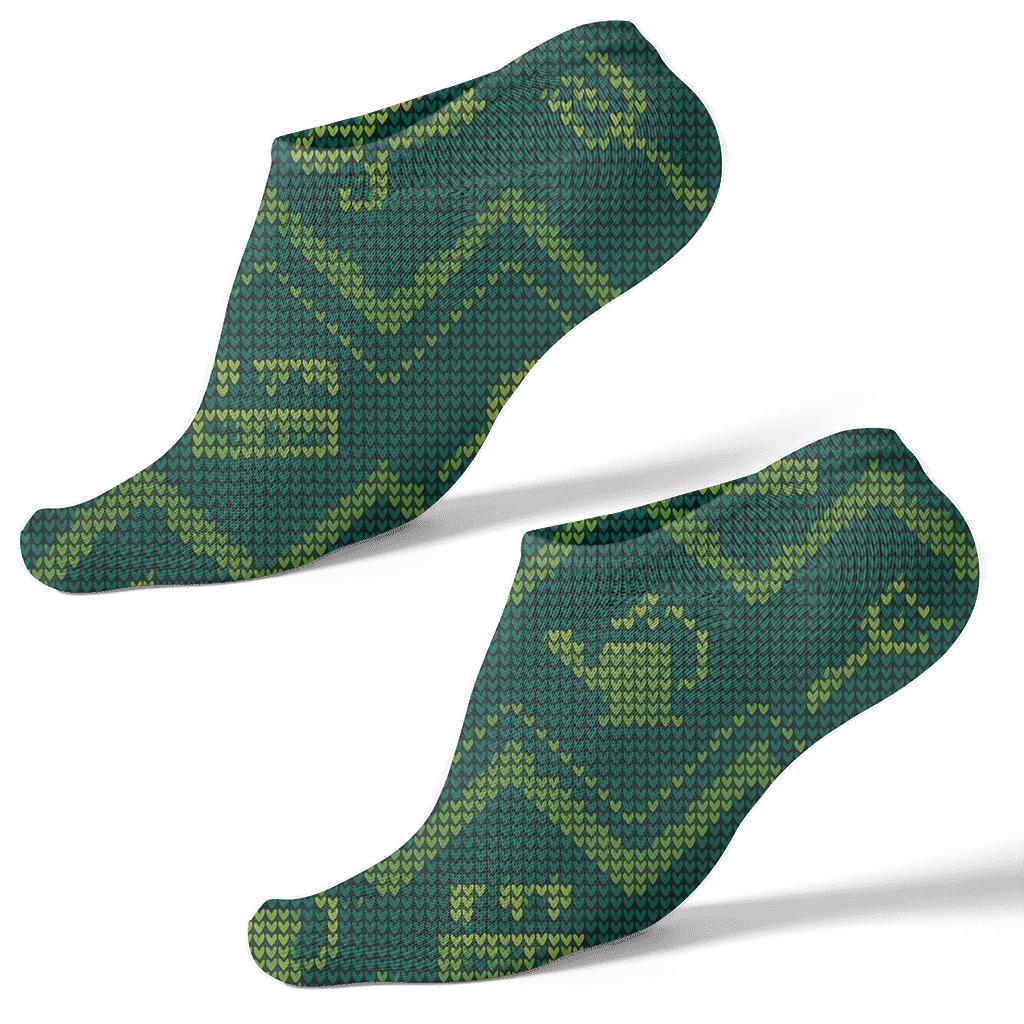 Landscaper Toolbelt Chevron Knit Illusion stylish athletic ankle socks