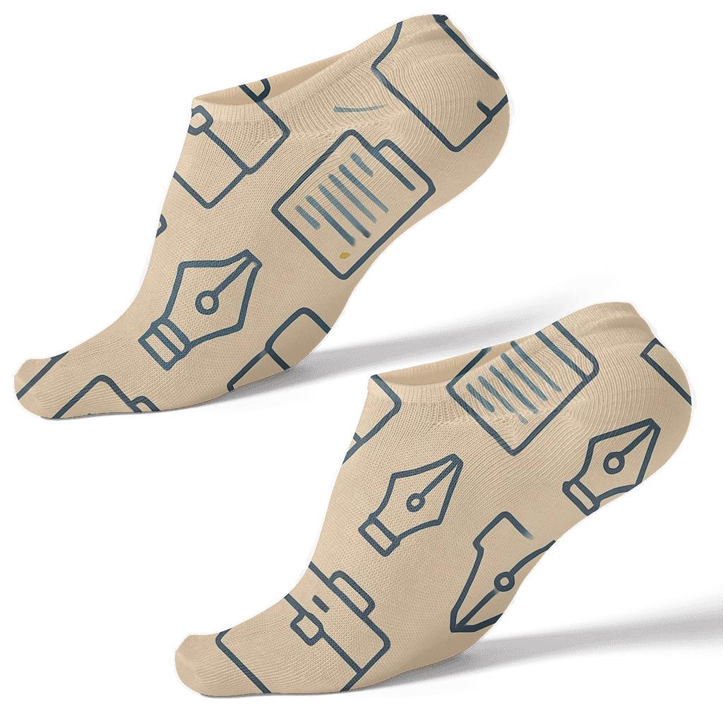 Briefcase Lattice Paralegal Pattern comfortable cotton ankle socks