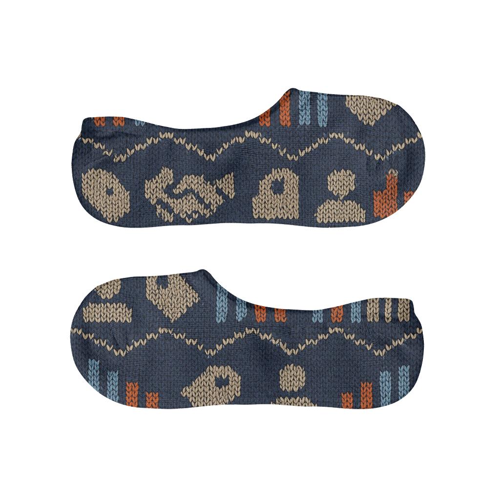 Salesperson Knitted Deal Wave Pattern trendy no-show sock styles