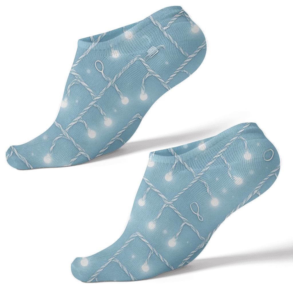Icy Icicle Chevron Lattice personalized ankle socks