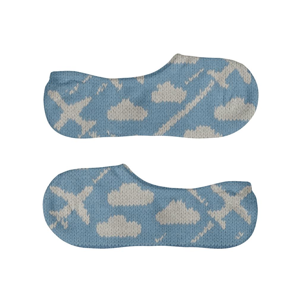 Knitted Airplane Cable Knit Clouds breathable no-show socks