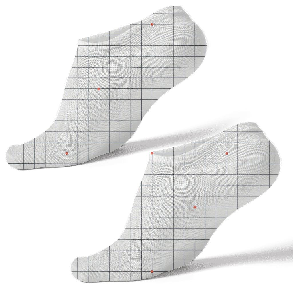 Tidy Moire Checklines designer print ankle socks