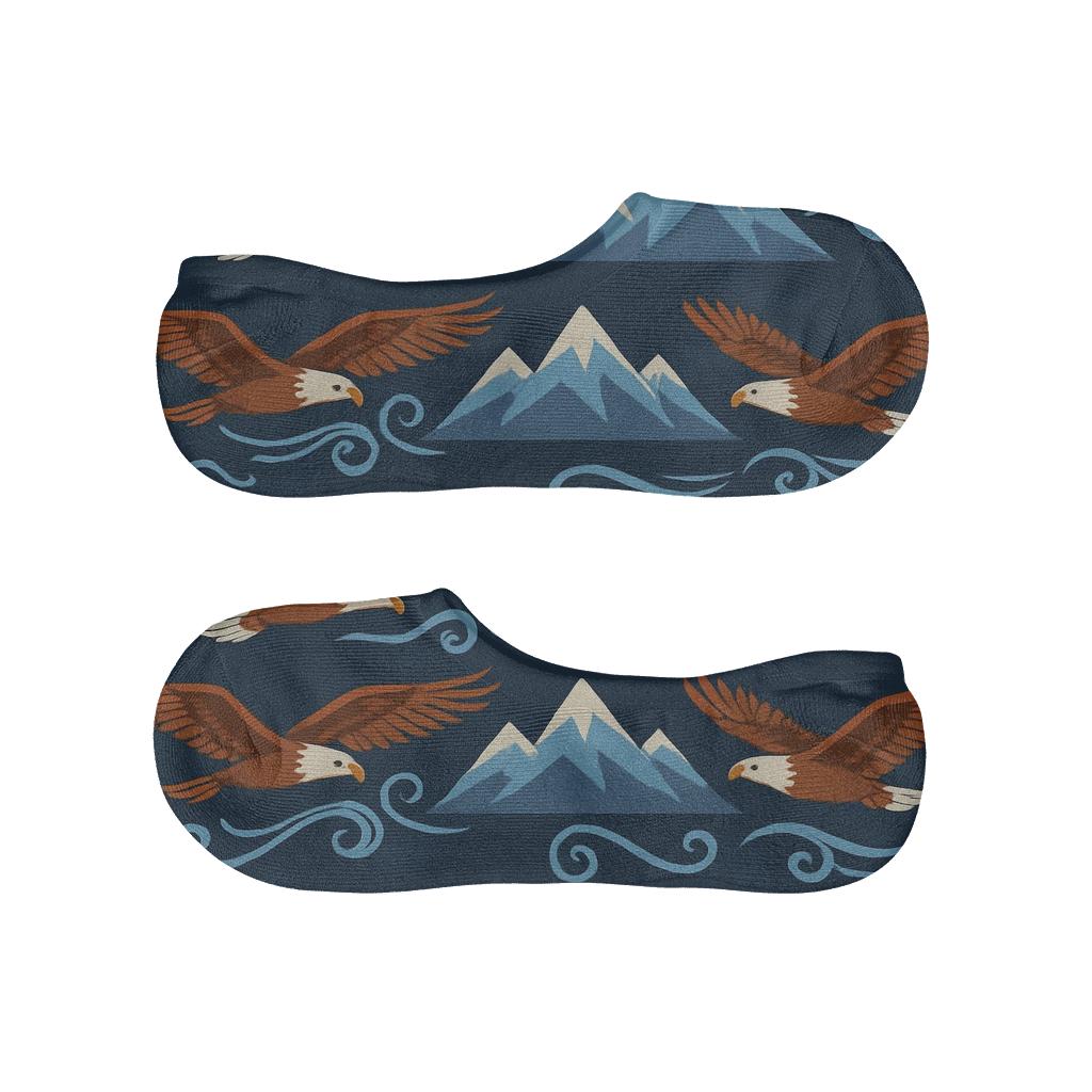 Mountain Band Flight Rhythm, Eagle Edition soft cotton no-show socks