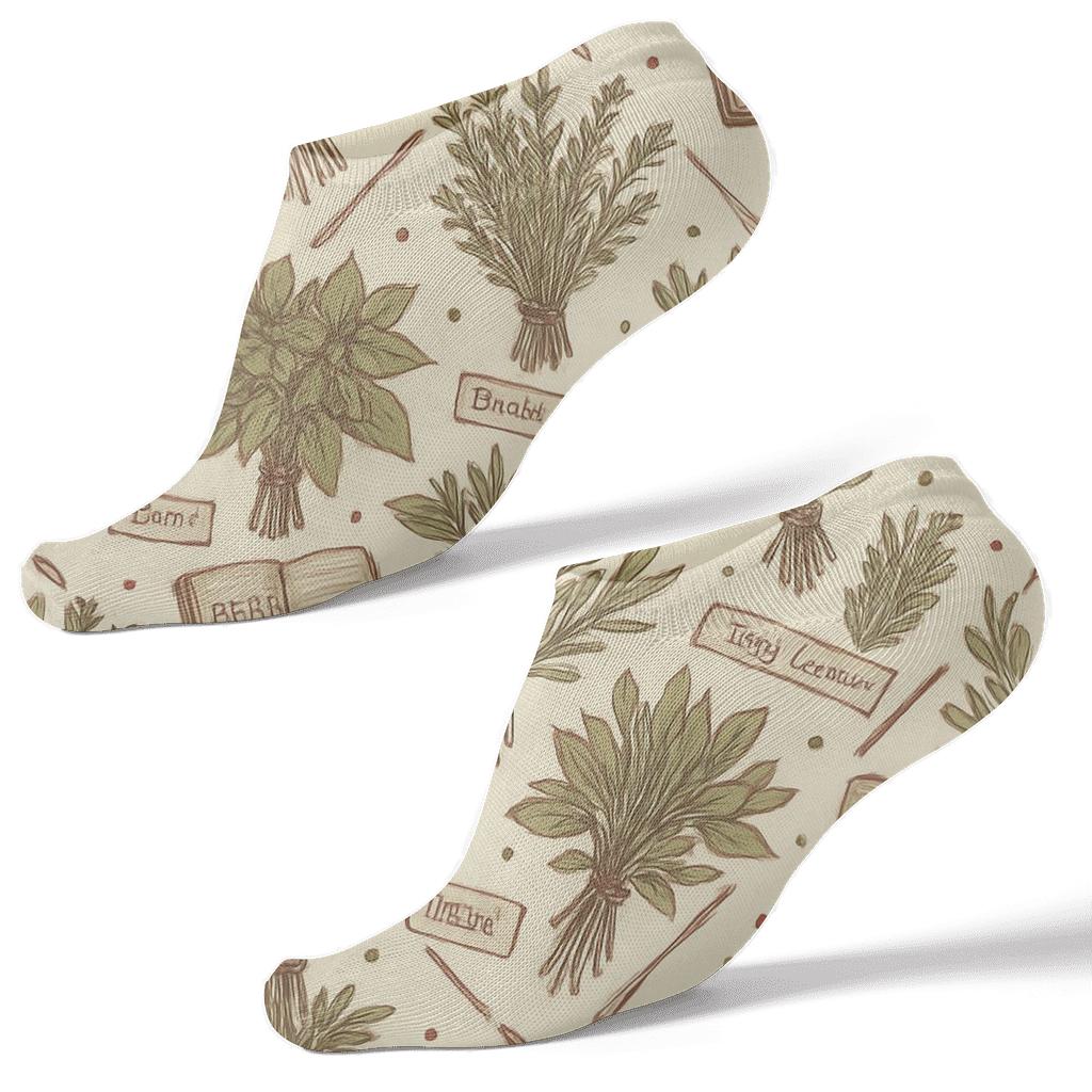 Herb Lattice With Cook Recipe Notes stylish athletic ankle socks