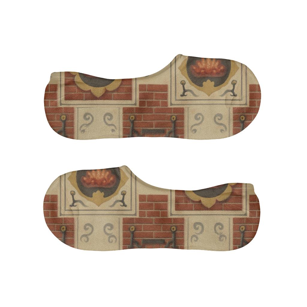 Hearth Tile Rosette Grid With Heart Accents comfortable invisible socks