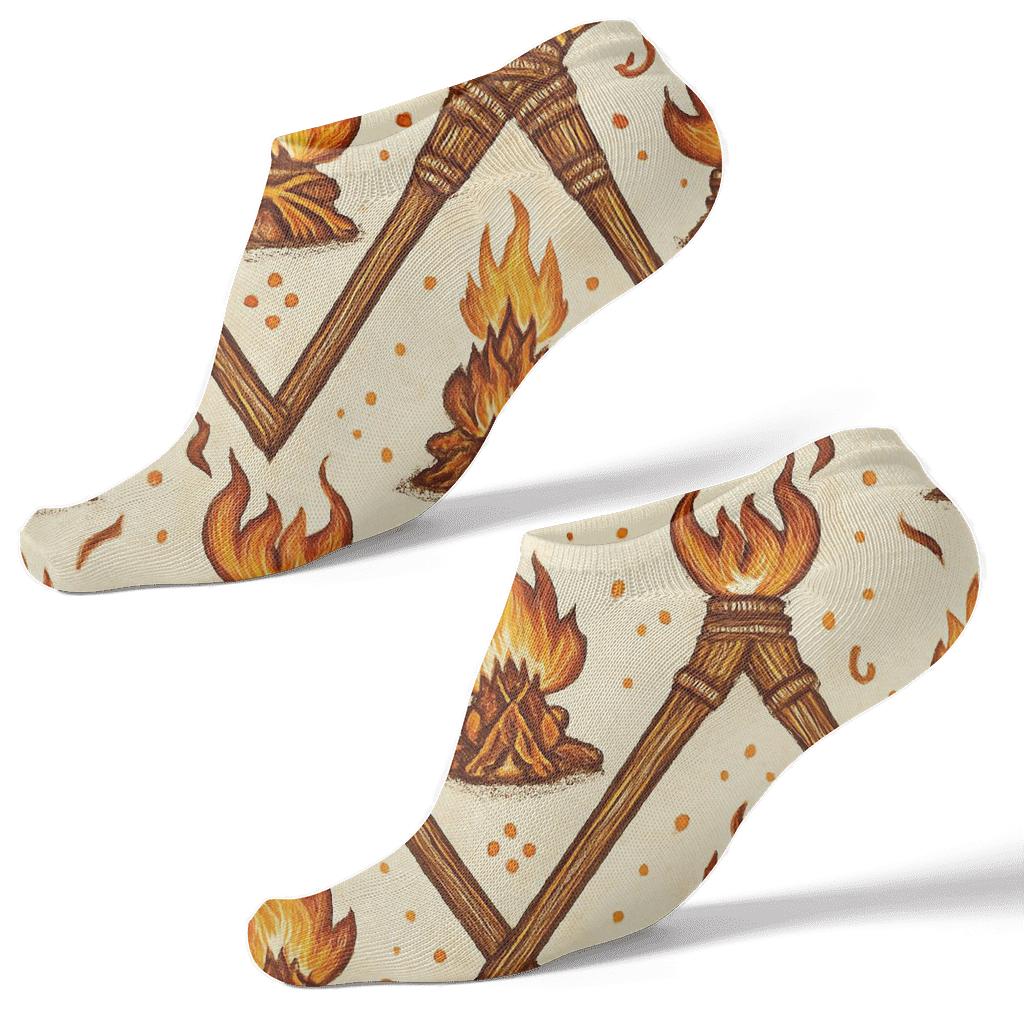 Vintage Torch Chevron Matchbox Repeat soft everyday ankle socks