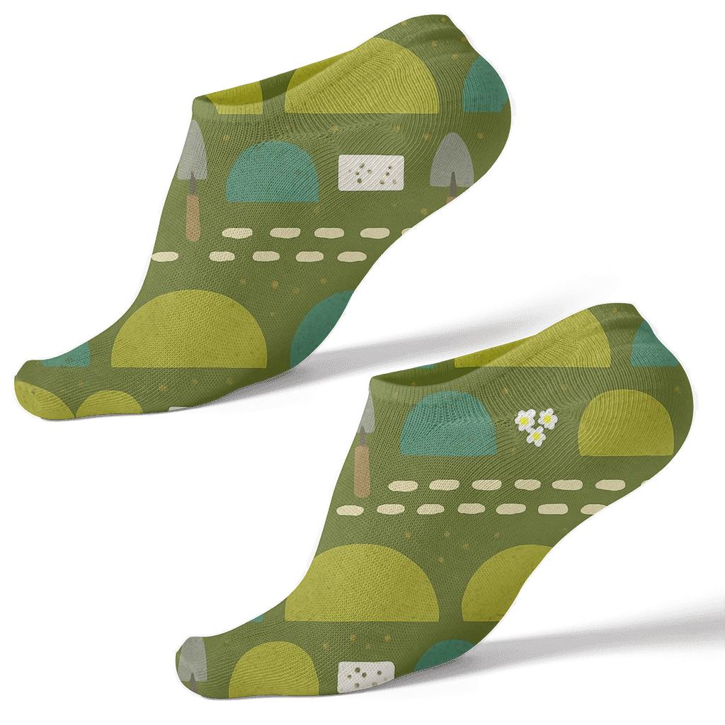 Hedge Band Geometry For A Landscaper Picnic personalized ankle socks