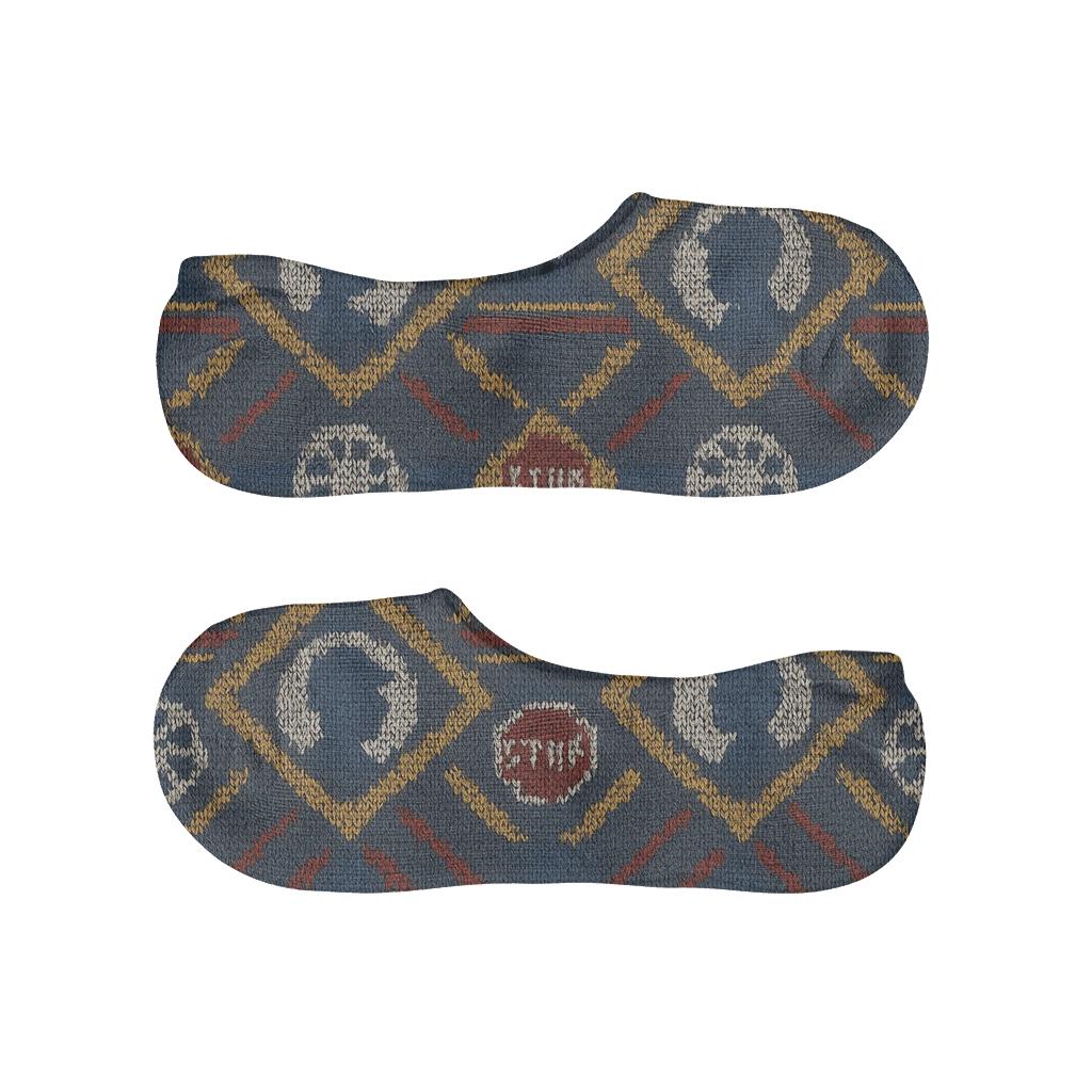 Bus Driver Knit Illusion Seat Lattice low cut no-show socks