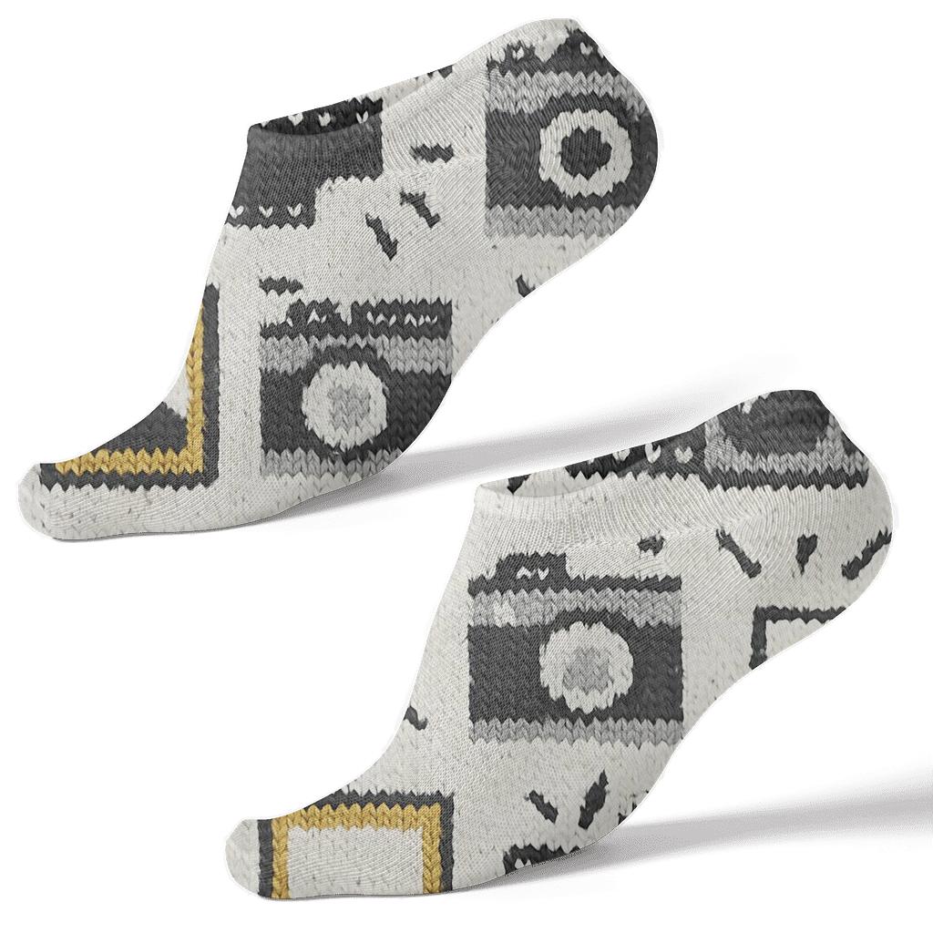 Knitted Illusion Film Roll Grid, Photographer Edition stylish athletic ankle socks
