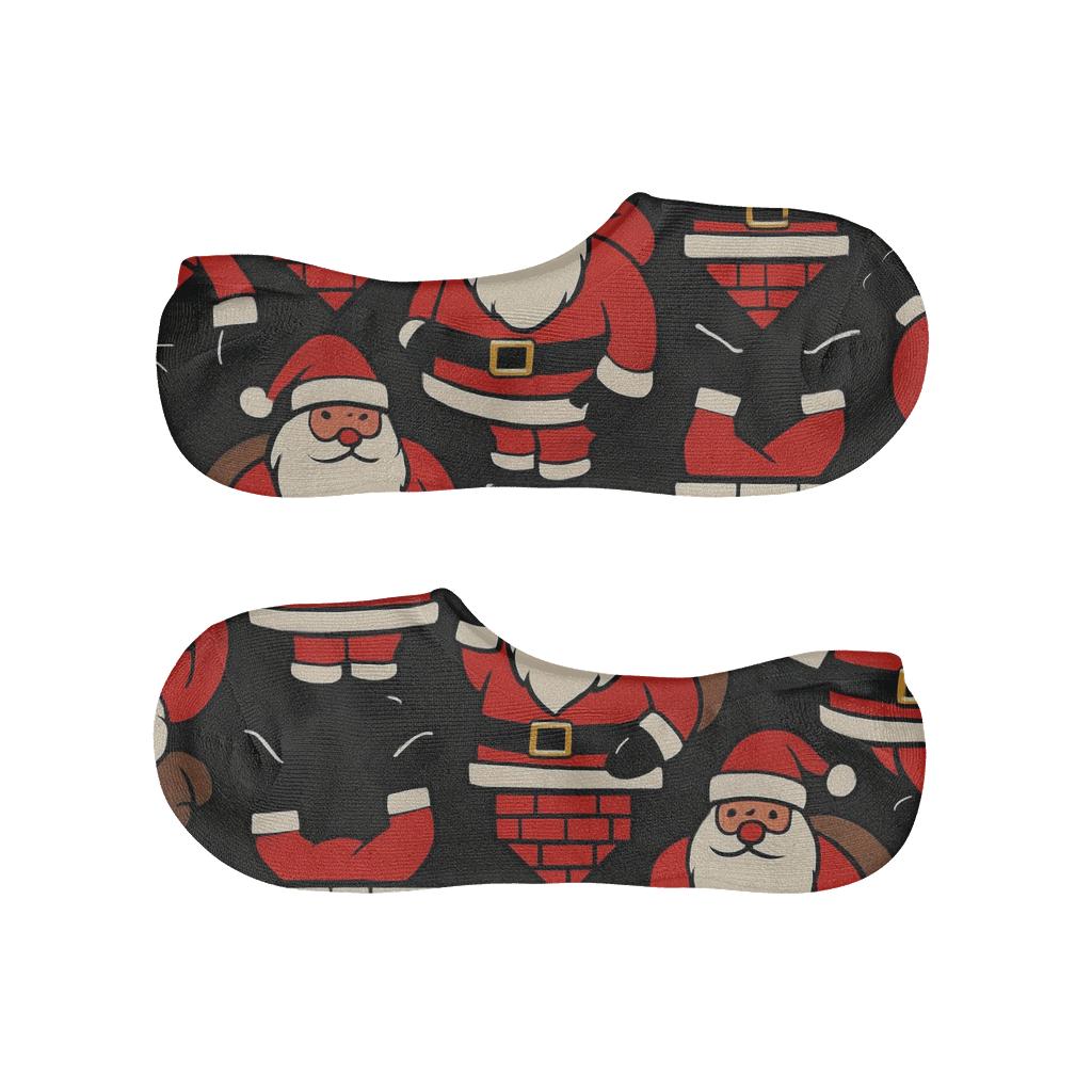 Pop Art Santa Chimney Tessellation breathable no-show socks