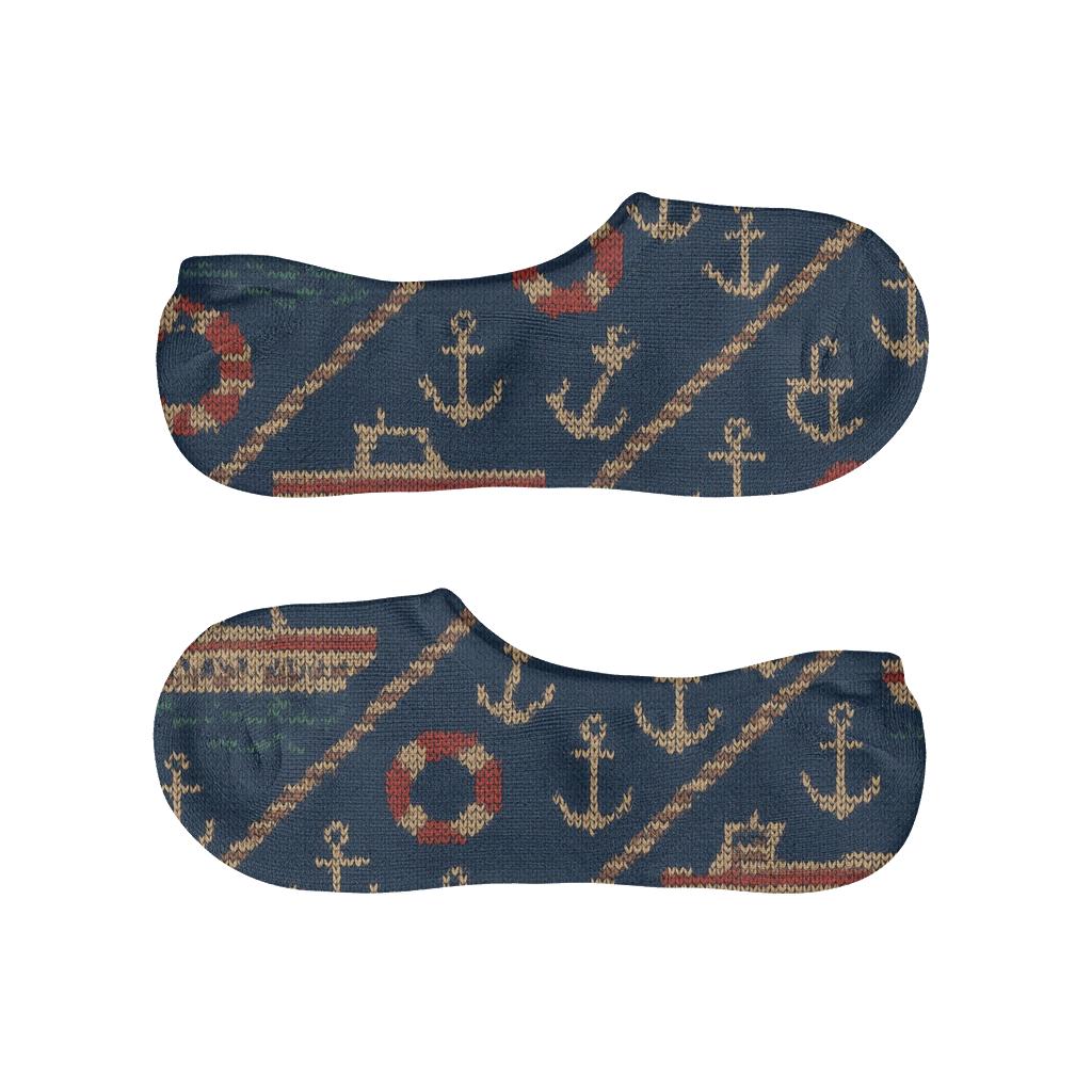 Coast Guard Officer Rope Band Tessellation breathable no-show socks