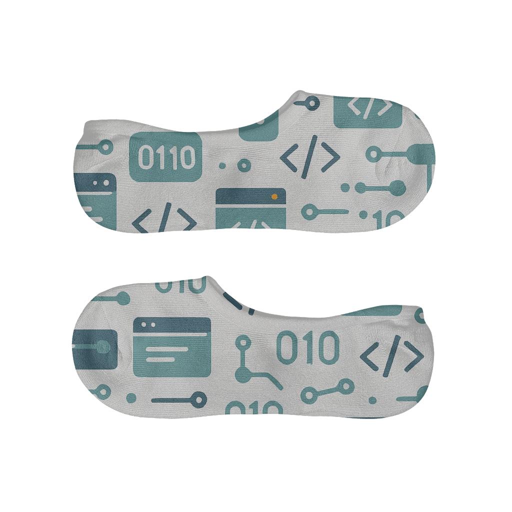 Minimal Grid Icons With Software Developer Calm comfortable low-cut socks