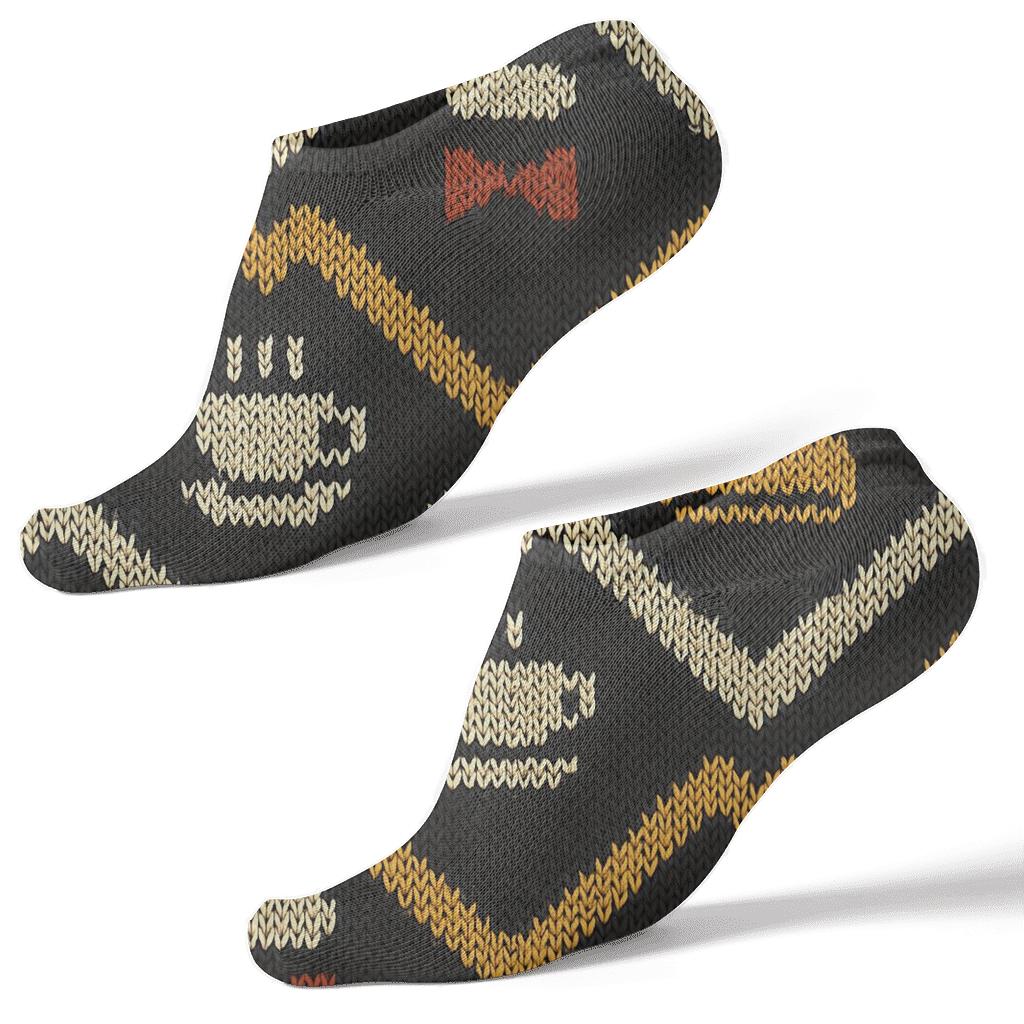 Waiter Knit Illusion Tray Chevron comfortable cotton ankle socks