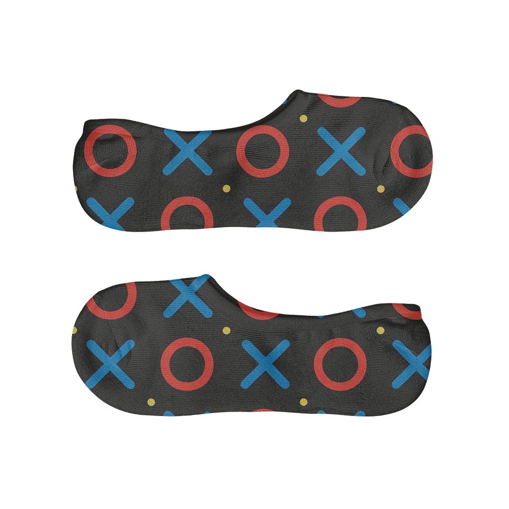 Modern Minimalist Graphic With Valentine’s Xo Icons Parade anti-slip no-show socks