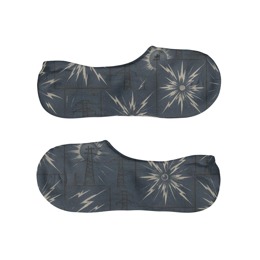 Industrial Voltage Poster Tiles designer print no-show socks