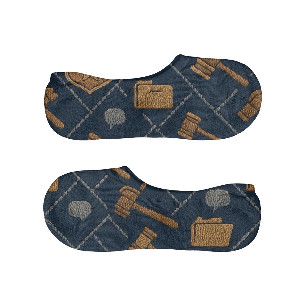 Probation Officer Badge Lattice Knit Pattern unique hidden socks